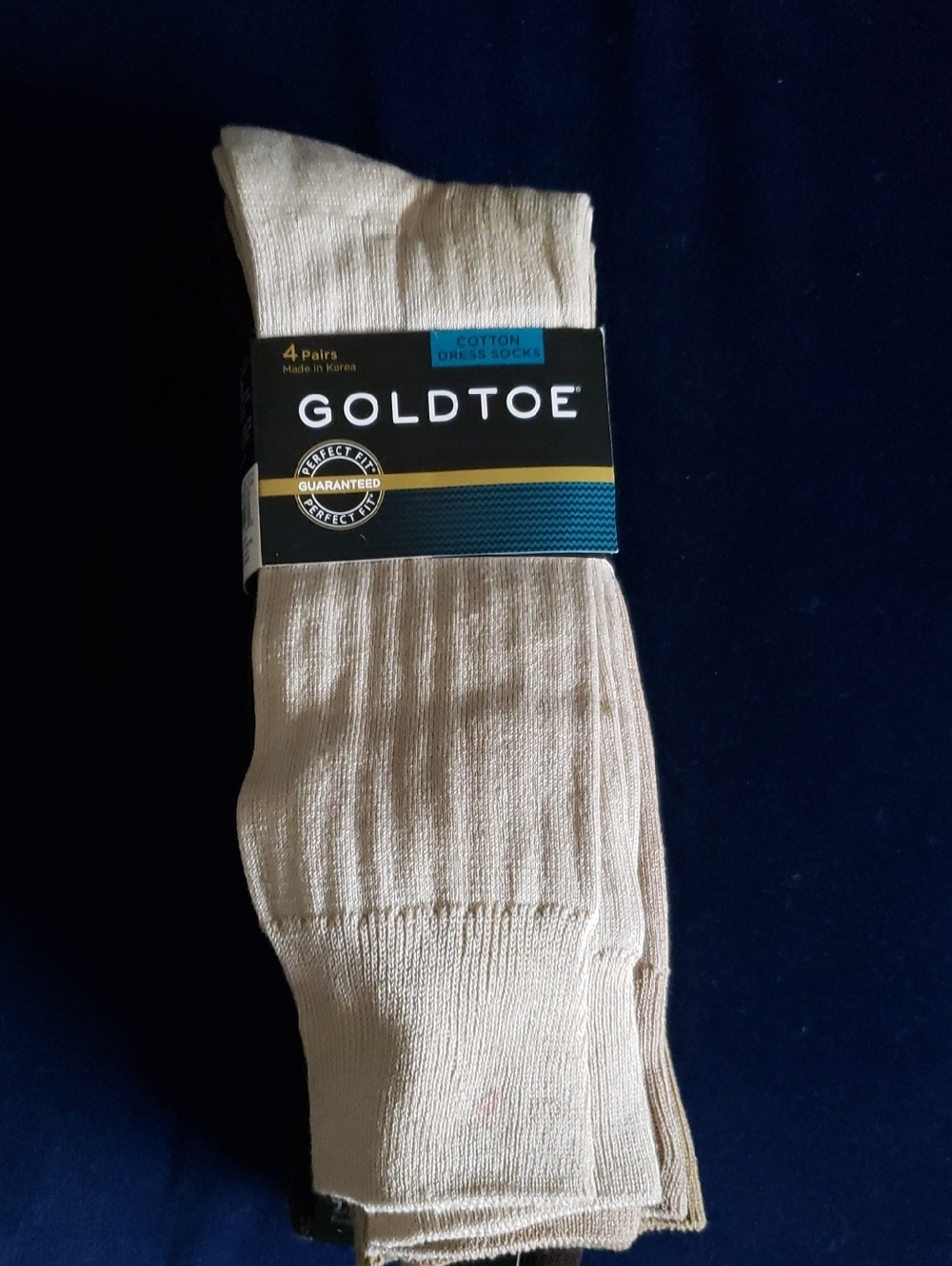 NWT-Gold Toe Men's Reinforced Toe  Cotton Dress Socks - 4 Pack Sock SZ 10-13